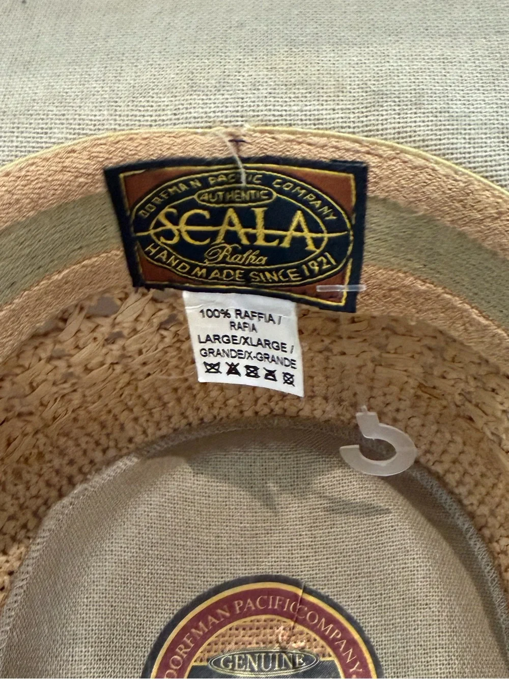 Scala Puerto Raffia Brimmed Hat L/XL